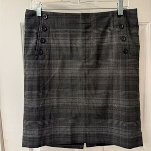 GAP Charcoal Plaid Pencil Skirt